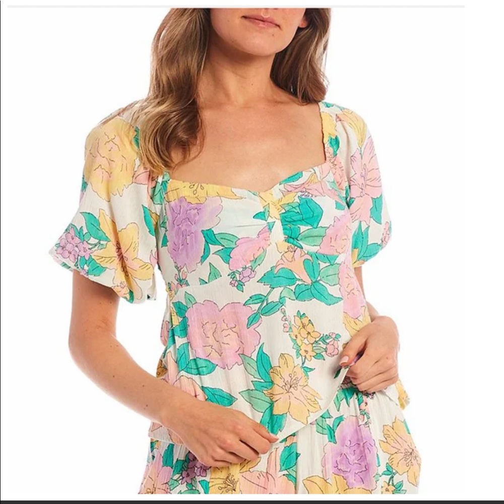 NWT Billabong In Your Dreams Floral Top - Picture 5 of 8